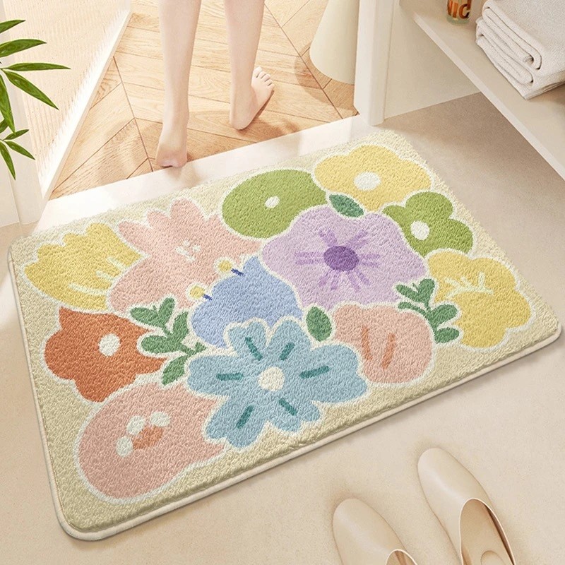 浴室地毯卫生间厕所门口吸水防滑脚垫家用进门地垫卫浴可机洗