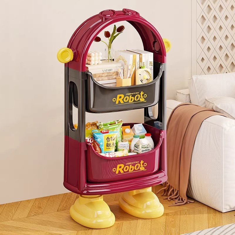 客厅零食置物架多层移动小推车高颜值家用落地杂物储物收纳柜架子