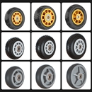 万向轮推车轮子345寸橡胶轮板车小推车拖车静音滑轮承重脚轮重型