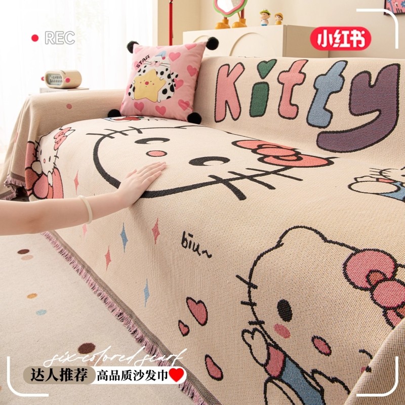 2025新款四季通用沙发盖布防滑防猫抓沙发套罩毯布卡通全盖沙发巾