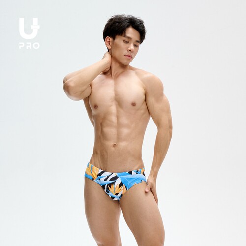 UPRO柚璞天堂鸟三角泳裤艺术家插画度假风男士泳衣