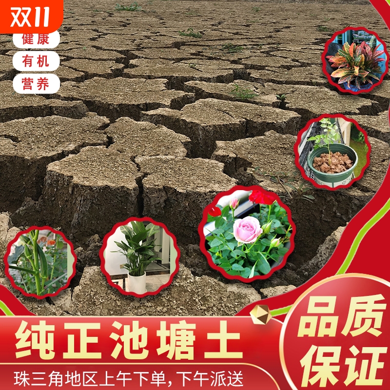 荷塘泥土壤睡莲碗莲专用水生营养土通用型种菜池鱼塘泥泥精天然