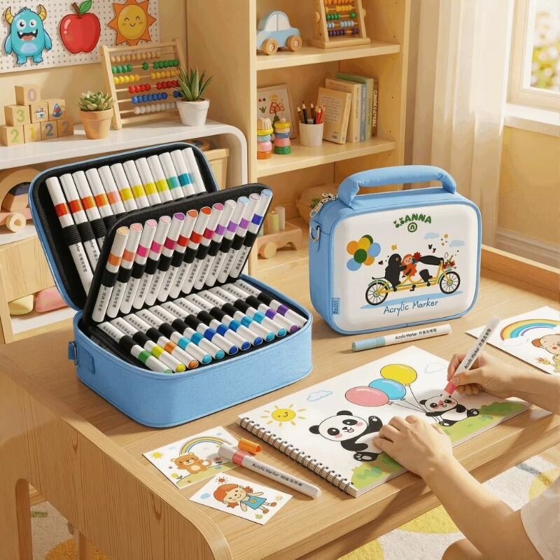 幼儿园丙烯马克笔学生专用不透色图片