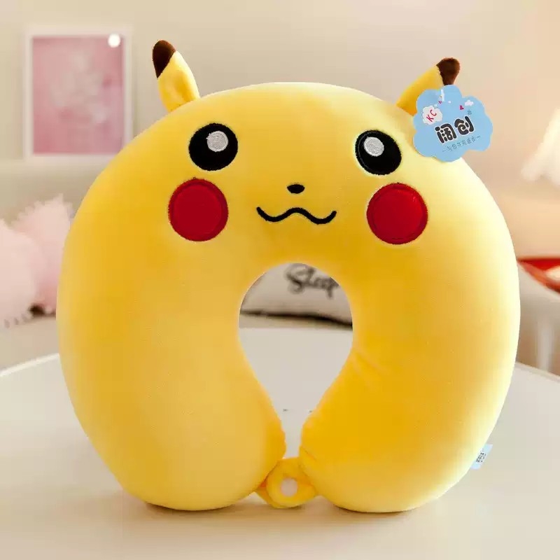 极软皮卡丘u型枕头护脖记忆棉颈枕旅行便携长途飞机午睡枕可拆洗