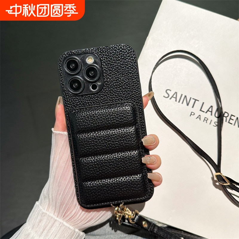 简约可插卡可斜跨手机壳