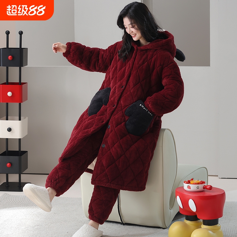 冬季加厚珊瑚绒睡袍|千人加购