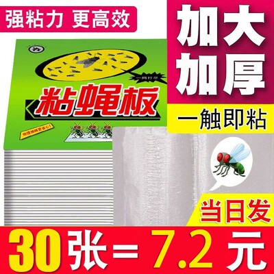 苍蝇贴强力粘苍蝇纸粘蝇板药沾蚊杀手捕捉器灭蝇子神器一扫光家用