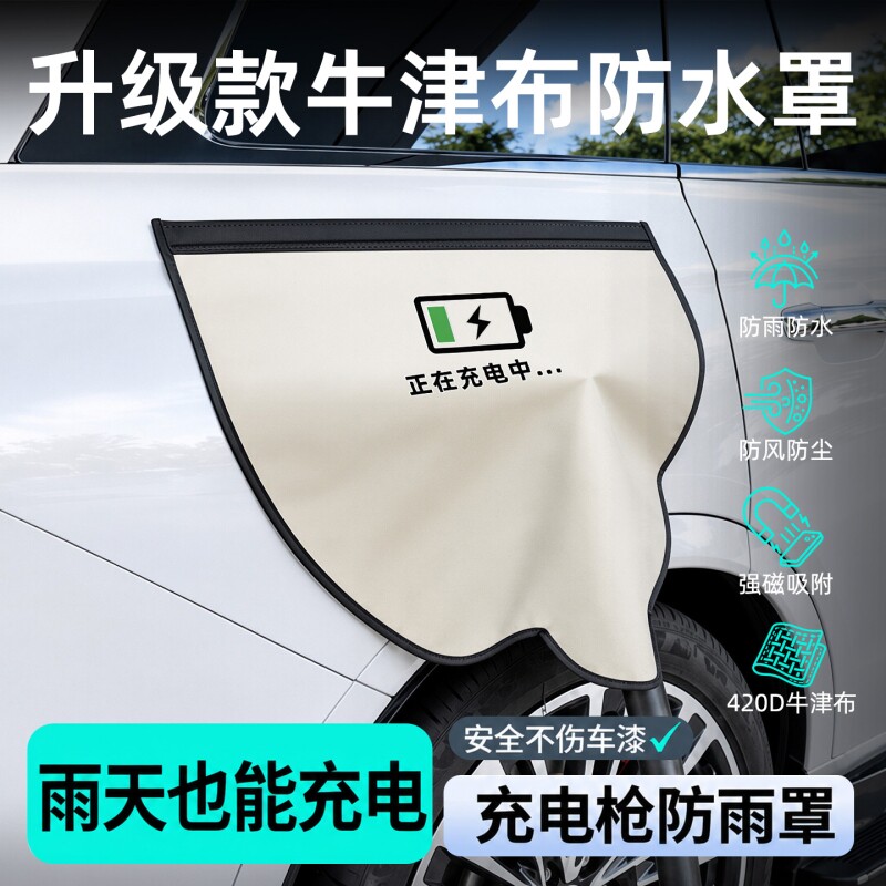 充电枪防雨罩新能源汽车电车充电口保护盖防水户外挡雨大号充电器图片