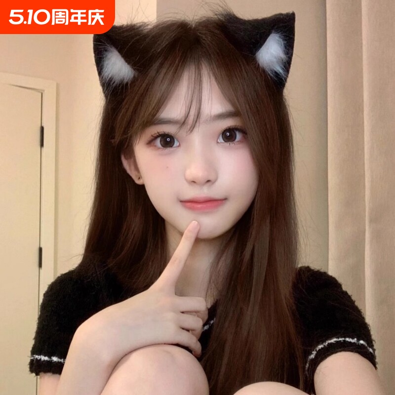 手作猫娘原创猫耳头饰发箍 cos仿真立体兽耳KC可爱毛绒耳朵lo