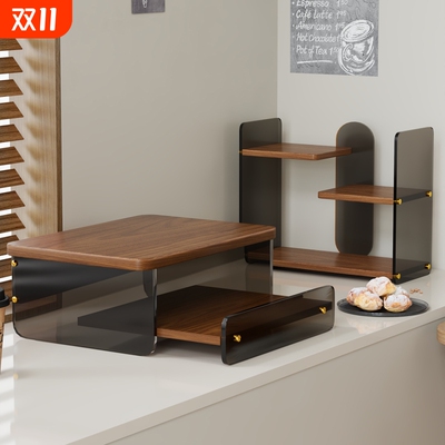 中古风桌面咖啡机置物架