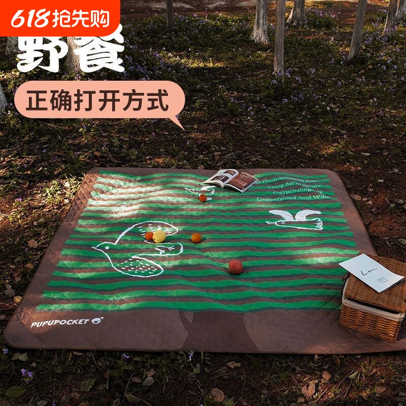 野餐垫户外防水防潮加厚坐垫便携野外野炊地垫布露营帐篷草地毯子