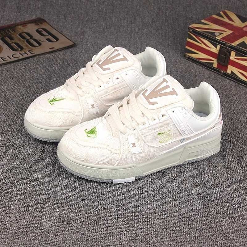 潮牌男鞋2025新款刺绣印花运动男女情侣帆布休闲时尚潮流运动板鞋