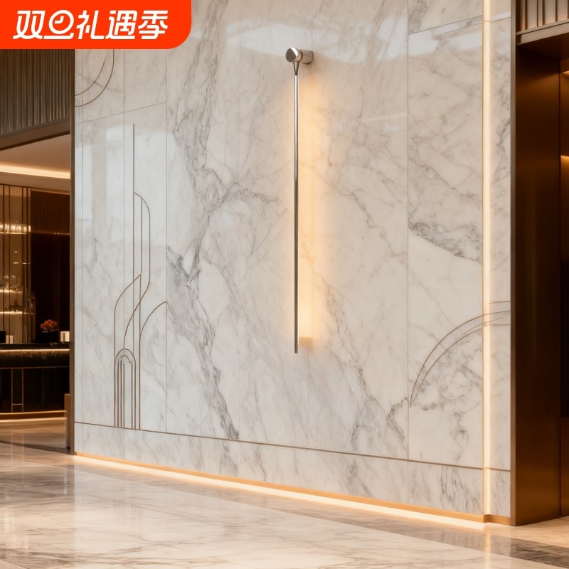 别墅壁吊灯客厅不锈钢极简线条LED线条灯简约壁灯设计师新款推荐