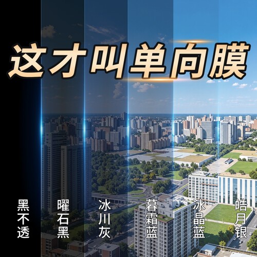 玻璃窗户贴膜防窥膜透光不透明单向透视贴纸遮光隔热遮阳隐私阳台