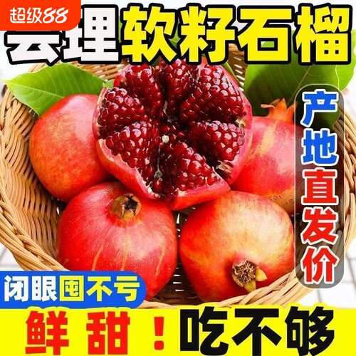 产地直发突尼斯石榴饱满红宝石果