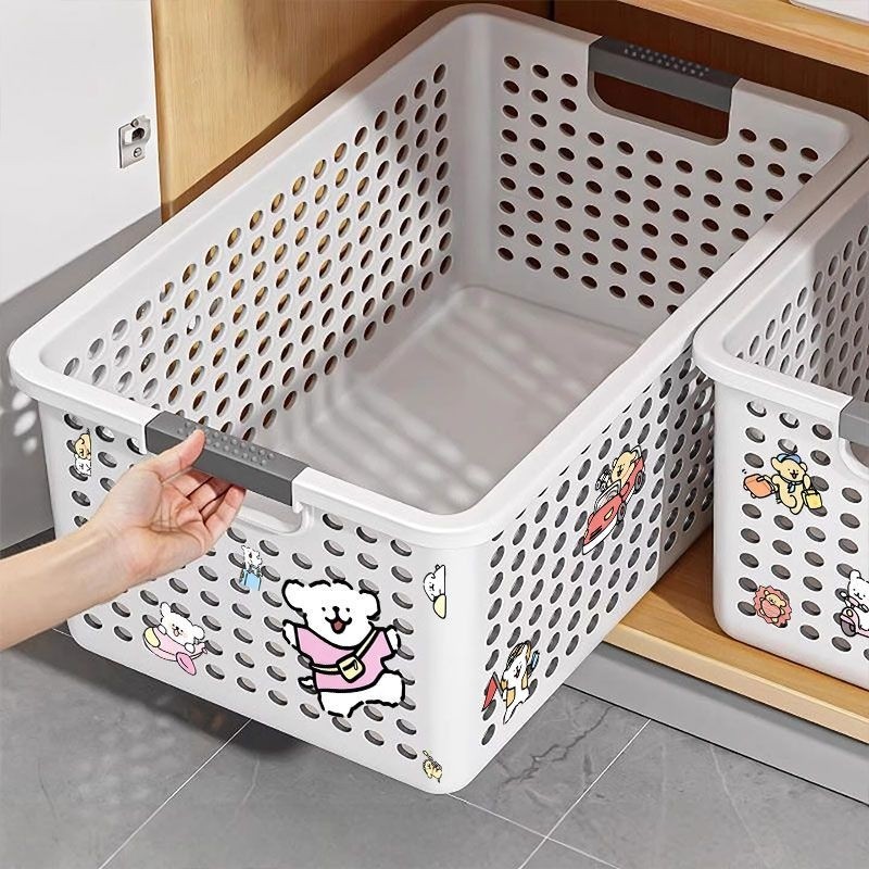 零食杂物收纳筐家用日式塑料置物篮厨房橱柜储物箱宿舍桌面整理箱