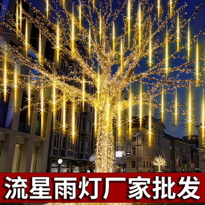 流星雨led灯彩灯闪灯串灯满天星户外亮化挂树上装饰树灯挂灯防水