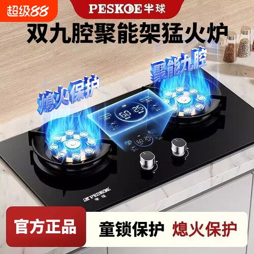 半球天然气双灶猛火台嵌两用