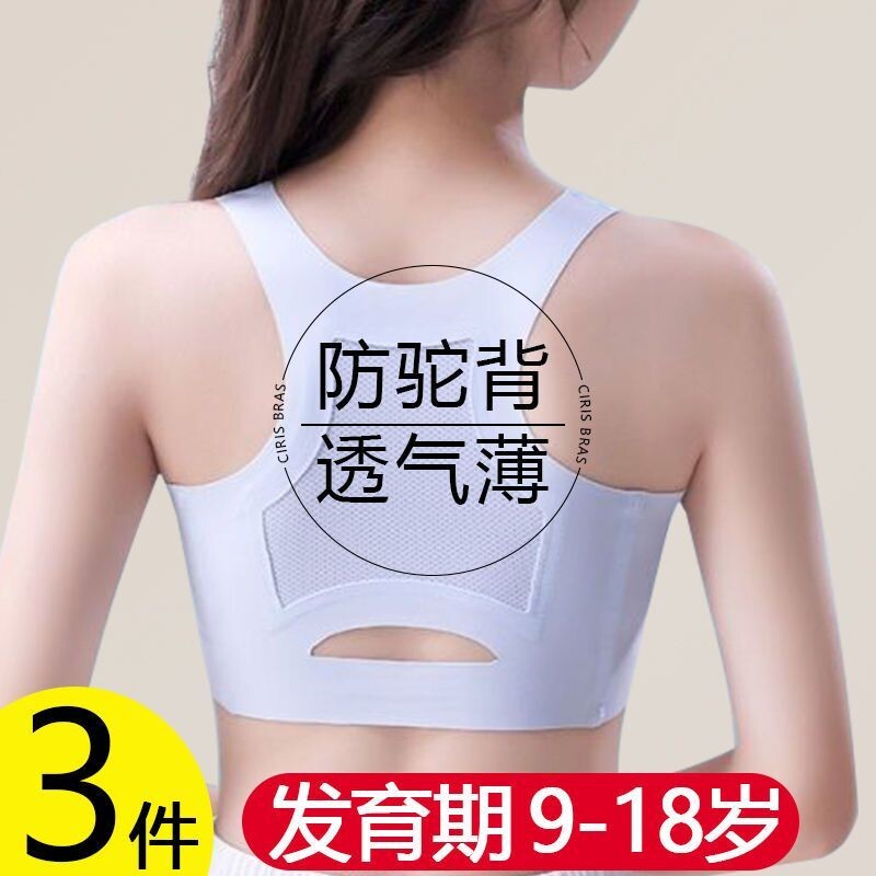 女童内衣初高中学生运动防震背心12儿童发育期薄款少图片
