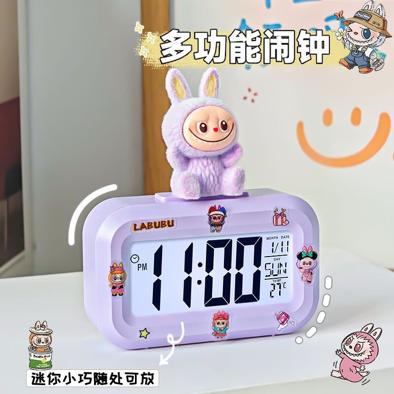 闹钟学生用2025新款智能电子时钟表儿童女孩男孩强力叫醒起床神器