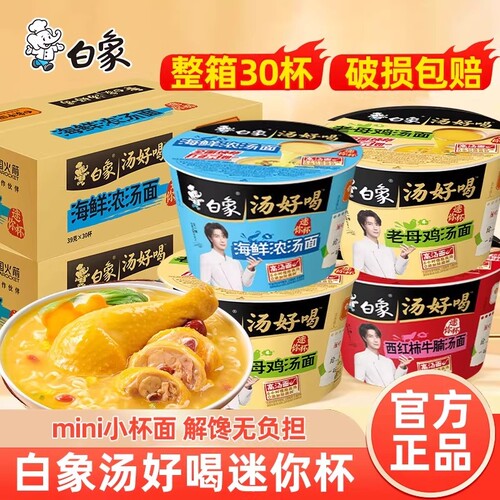 白象汤好喝方便面桶装迷你杯