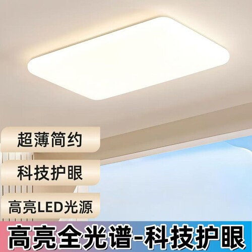 广东中山客厅led主灯现代简约超薄高亮全光谱护眼简约全屋灯具