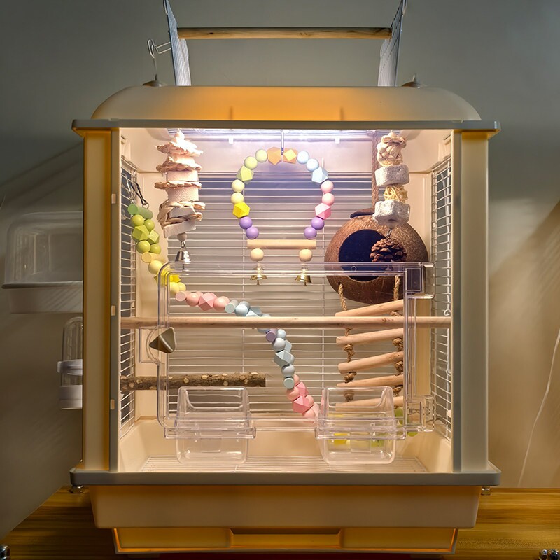 透明亚克力大型生态鸟笼 全景视野宠物鸟笼 玄凤虎皮专用笼