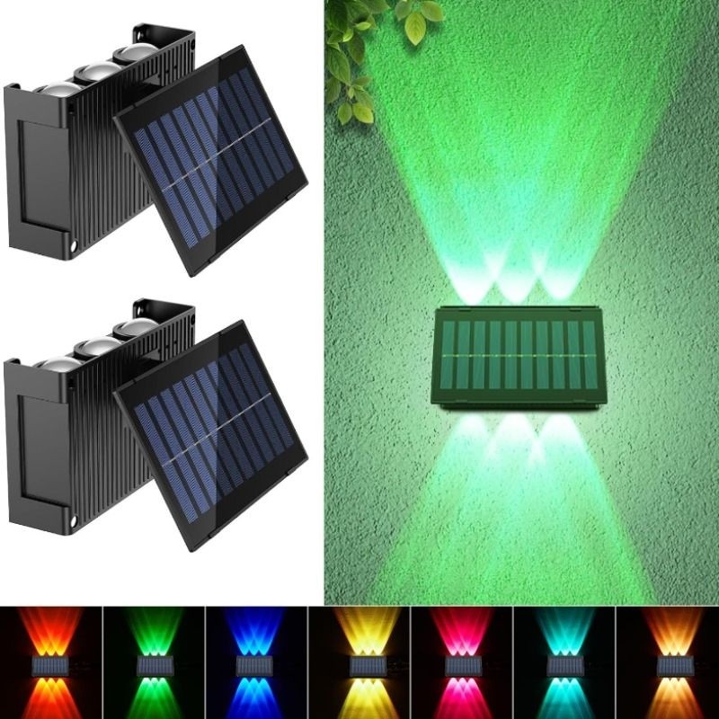 太阳能户外壁灯防水洗墙灯庭院灯围墙灯民宿室外别墅花园装饰射灯