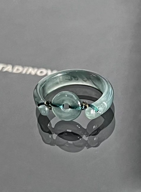 平安扣中式戒指国风亚克力小众气质高级感设计潮流简约个性男女潮