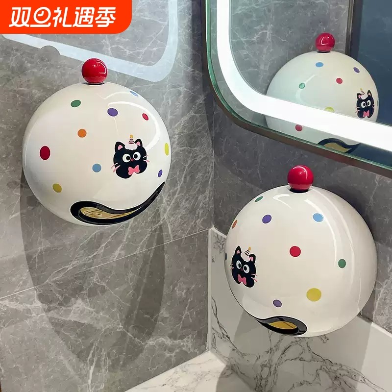 卫生间纸巾盒厕所壁挂式卷纸置物架浴室免打孔防水收纳厕纸放置盒