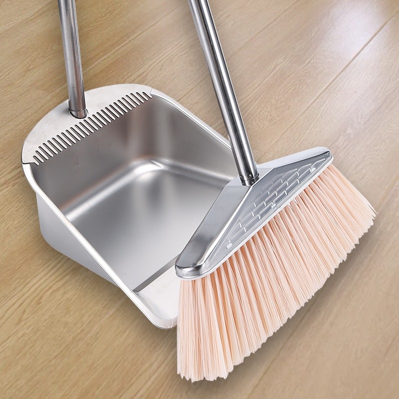 扫把夏季新款家用簸箕套装组合扫帚头发扫地神器不锈钢垃圾铲笤帚