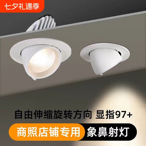 商用嵌入式象鼻灯led射灯98显指30W25W服装店铺女装童装专用4500K