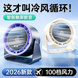桌面小风扇静音办公室桌上夹式 usb充电风扇小型学生宿舍床上超长续航大风力迷你便携婴儿车载循环扇