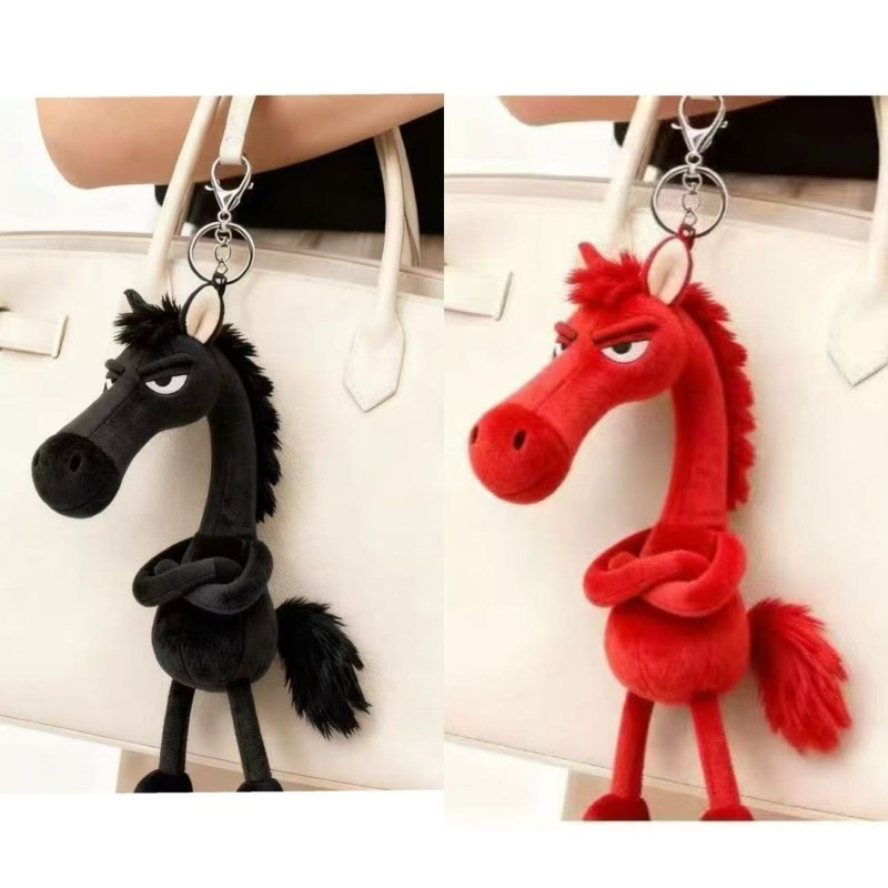 2026仿真马公仔毛绒玩具白龙马黑马玩偶布娃娃生日礼物挂件天选