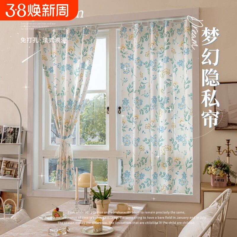 窗帘梦幻隐私帘出租屋学生宿舍隔断神器家用客厅阳台遮挡帘2026新