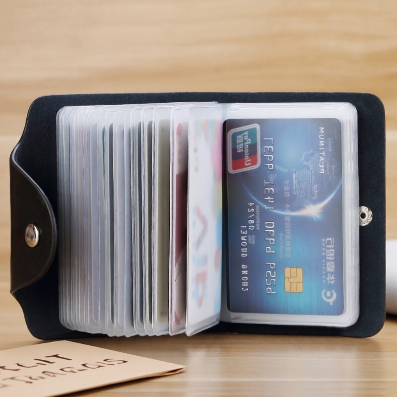 放卡的卡包男真软皮精致高档多卡位收纳卡片包超薄大容量卡套小巧