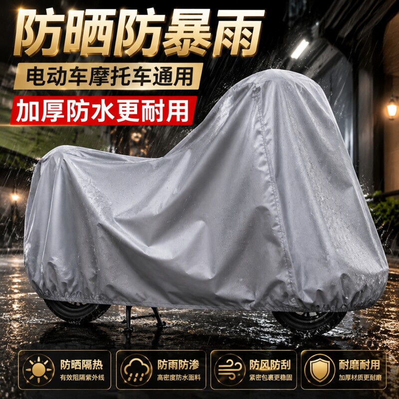 电动车防雨罩电瓶车车衣防晒罩雨罩摩托车防尘罩电车专用防水车罩