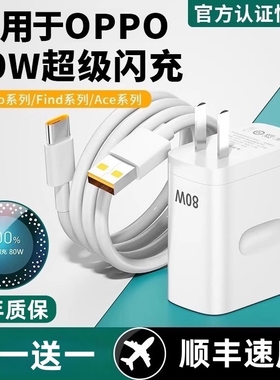 【官方正品】120W适用oppo充电头真我R17原findx5/6手机Reno5pro6充电器typec数据线100W超级闪充Nove8原套装