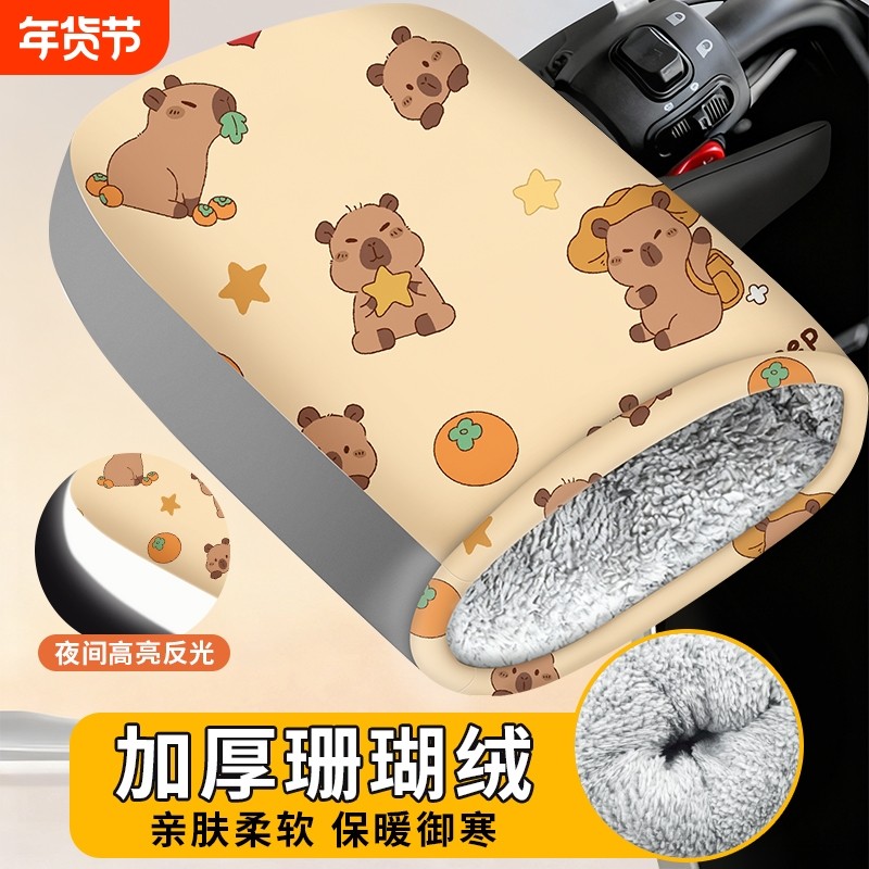 电动摩托车手把套冬季保暖电瓶车手套防水挡风手套加绒加厚棉护手,电动车/配件/交通工具,电动车手套/护手,淘宝优惠券,粉丝福利购,淘宝优惠卷