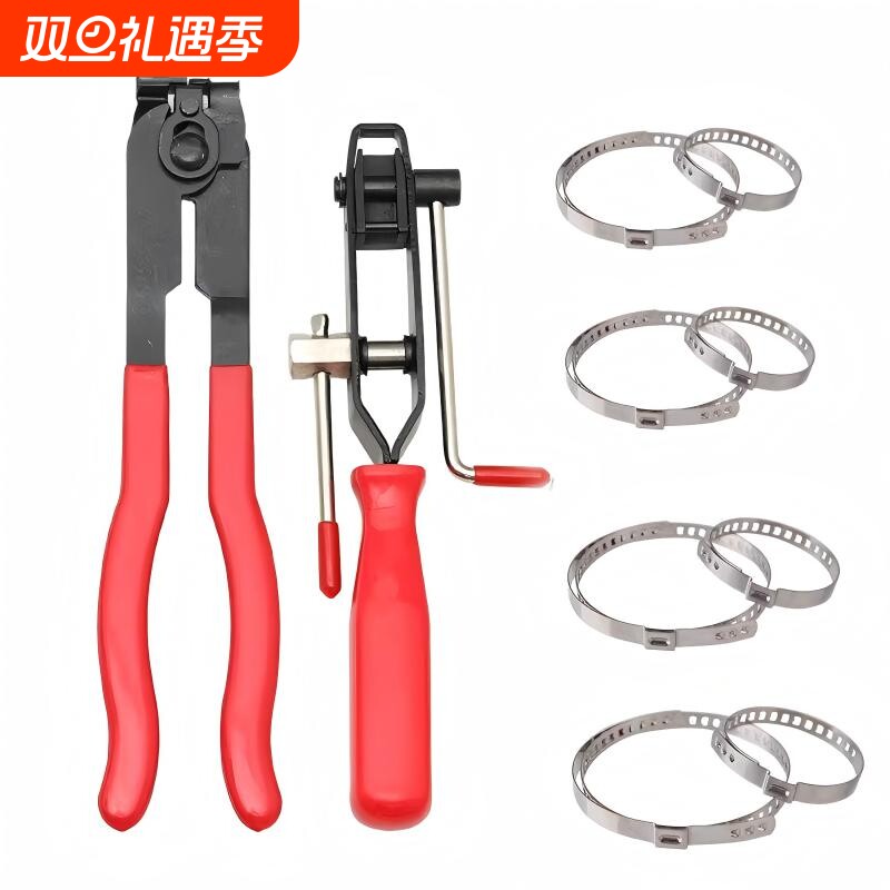 单耳无极卡箍软管夹压接工具套装 球笼卡箍钳抱箍钳球笼拆 卸工具