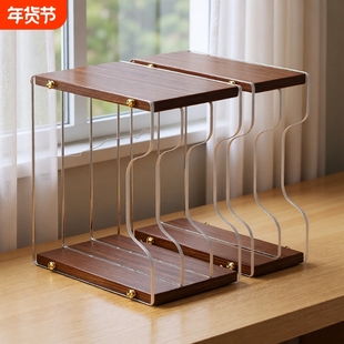 大尺寸黑胶亚克力展示架唱片存放架子CD收纳架桌面书架绘本整理架