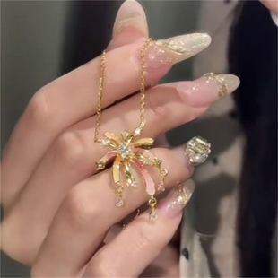 浪漫花火·荧光烟花项链表白神器时尚 锁骨链女精致女友纪念礼物