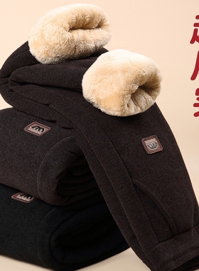 中老年裤子冬季加绒加厚棉裤女妈妈外穿老太太保暖裤奶奶宽松直筒