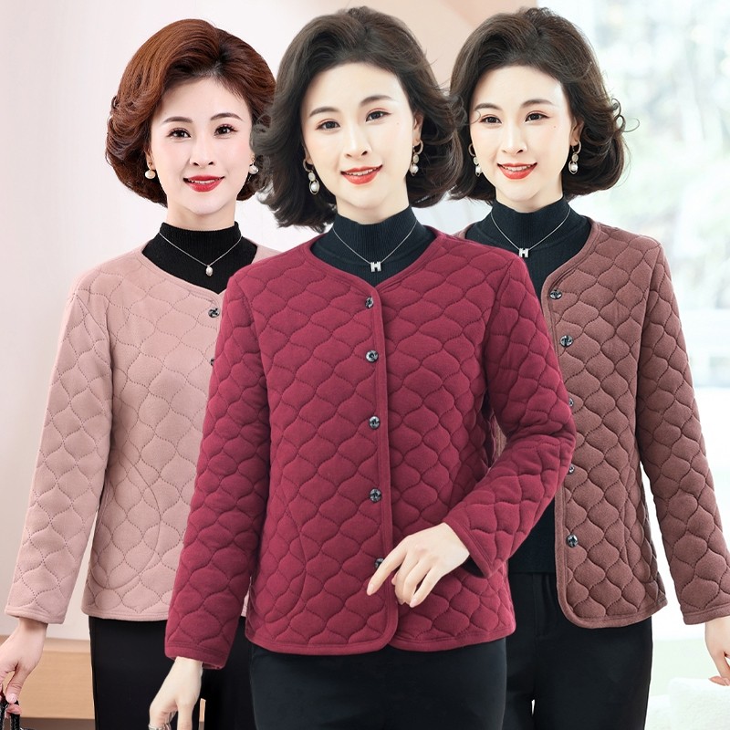 妈妈贴身小棉袄德绒秋冬中老年女内穿轻薄棉衣老太太冬季外套上衣