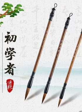 毛笔套装初学者纯狼毫兼毫羊毫成人入门大中小楷书法国画楷隶书行书专用文房四宝不掉毛小学生练习培训班专用