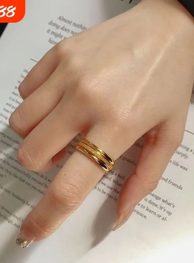 三生三世戒指女钛钢不掉色食指