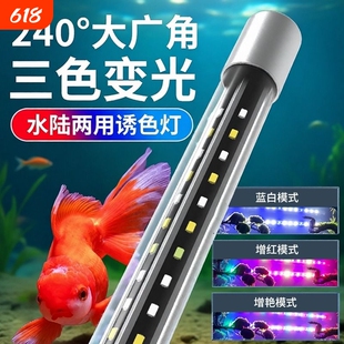LED鱼缸灯防水全光谱照明灯专用龙鱼养鱼水族潜水增艳高亮t8灯具