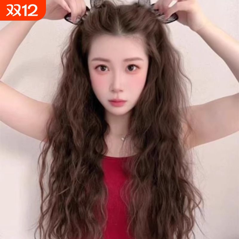 AB黑色蕾丝蝴蝶结小抓夹兔耳朵前额侧边发夹刘海边夹头饰女超大号