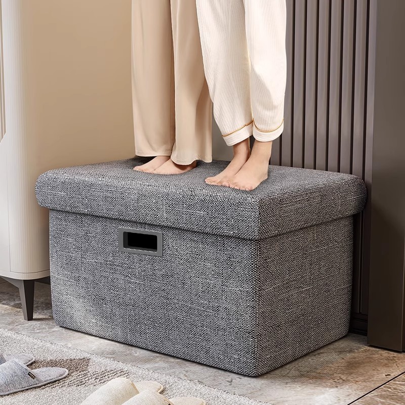 收纳凳家用收纳箱折叠手提收纳凳子可坐换鞋凳多功能客厅储物神器