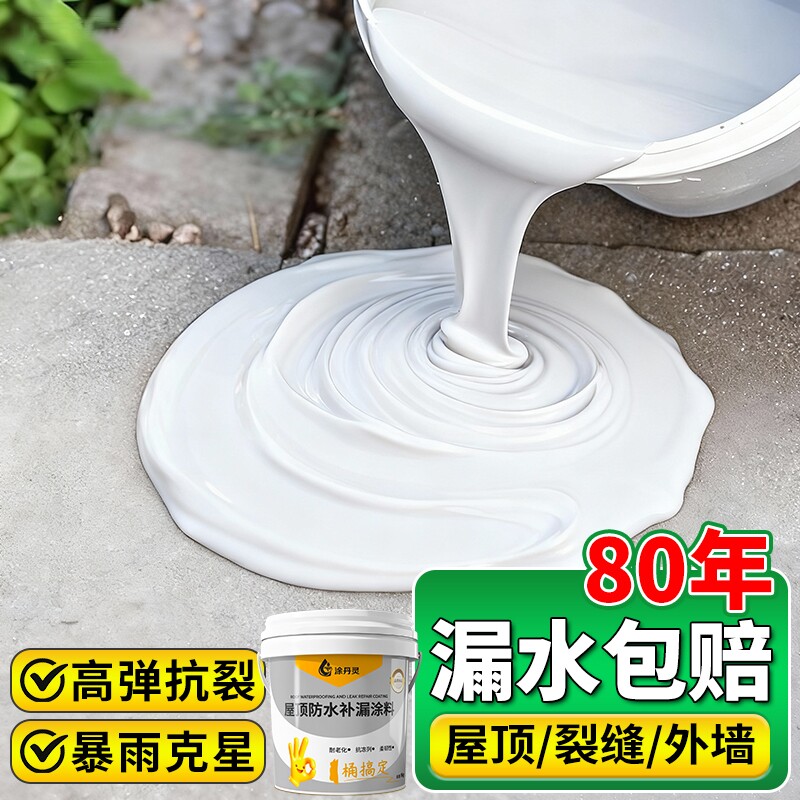 屋顶防水补漏材料裂缝渗水专用涂料外墙堵漏王防漏防水胶聚脲缝隙